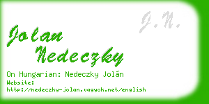jolan nedeczky business card